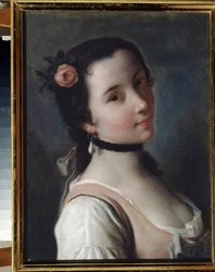Uma menina com uma rosa