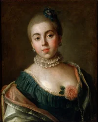 Retrato da condessa Anna Golitsyna, baronesa Stroganova, 1759.