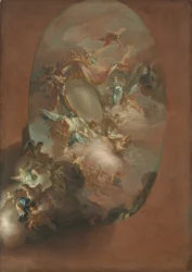 Estudo para "A Apoteose de Fernando IV e Maria Carolina, Rei e Rainha de Nápoles" (para o Palazzo dei Regi Studi, Nápoles)