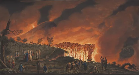 Placa XXXVIII de Campi Phlegraei: Observações dos vulcões das duas Sicílias por William Hamilton, 1776 (wc no papel)