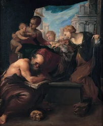 O casamento místico de Santa Catarina, 1595-1599