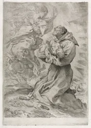 A visão de São Francisco de Assis, 1590.