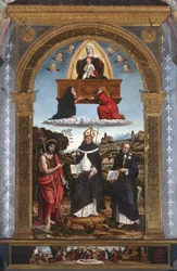 Madonna Odigitria com os Santos: João Batista, Antonino de Florença e Nicola de Tolentino