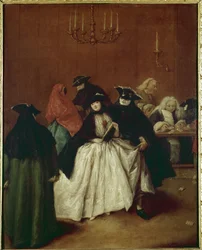 Il Ridotto (a sala privada do Palazzo San Moisè, Veneza) ou Máscaras no Reduto (Il Ridotto o Maschere a 