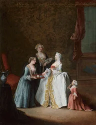 Lady at Her Toilette, final da década de 1740.