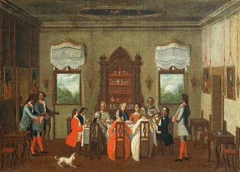 Almoço na Villa, da Escola de Pietro Longhi