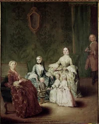 Retrato da família Sagredo. Pintura de Pietro Longhi (1702-1785)