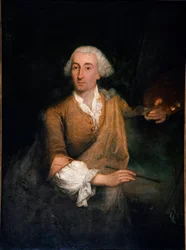 Retrato do pintor Francesco Guardi (1712-1793) aos 52 anos de idade Pintura de Pietro Longhi (1702-1785) 1764 Sol. 132x100 cm Veneza, Ca 