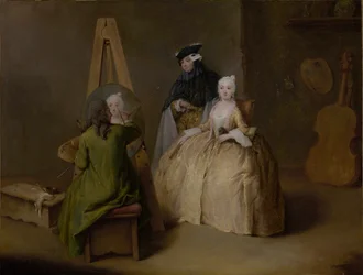 O pintor em seu estúdio, c.1741-4
