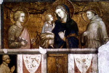 Madonna e criança entre São Francisco e São João Evangelista, c1320s