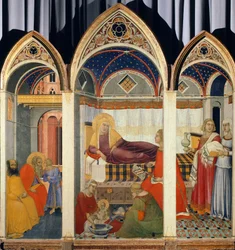 Natividade da Virgem, de Pietro Lorenzetti (ca. 1280-ca 1348)
