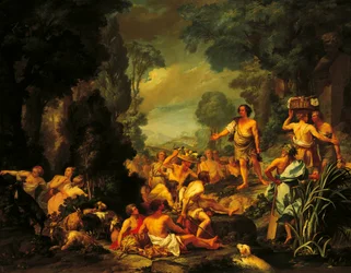 Frugoni em Arcadia, cerca de 1760, por Pietro Melchiorre Ferrari (1735-1787)