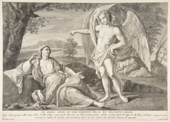 Um anjo aparecendo para Hagar, 1727-72.