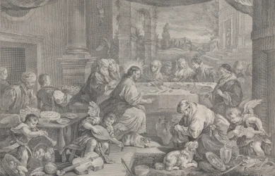 Cristo transformando água em vinho nas bodas de Caná, 1743-63.