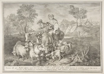Jacó cuidando do rebanho de Labão Jacó, alimentando o rebanho de Labão, 1743-63.