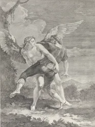 Jacó lutando contra o anjo, 1730-39.