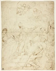 Santo Aparecido ao Governante (reto); Flying Putto (verso)