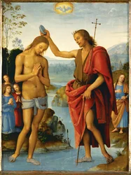 O Batismo de Cristo (pintura sobre madeira)