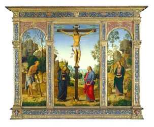 A crucificação com a Virgem, São João, São Jerônimo e Santa Maria Madalena