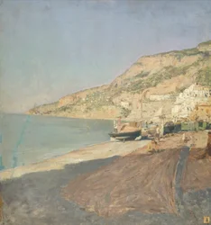 Praia Amalfi (óleo sobre tela)