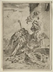 Três santos luccheses intercedendo com a Virgem pelas vítimas da peste, ca. 1630-31.