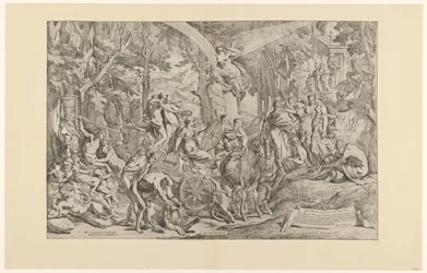 Triunfo da pintura sobre o Parnassus
Affectus exprimit/ arcum meretur/ Parnaso triumphat (título sobre o objecto)