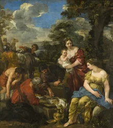 Laban buscando seus ídolos (óleo sobre tela)