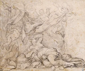 Vênus, estudo para o Triunfo da Divina Providência, afresco no salão do Palazzo Barberini, Roma