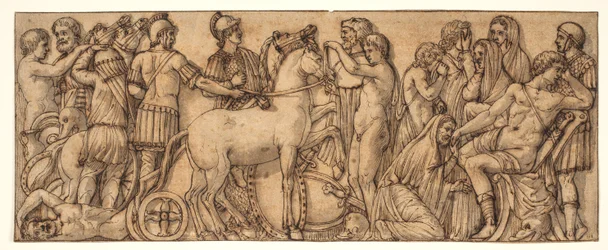 Friso de um sarcófago romano (?)