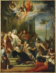 O fim do cisma de Anaclet (pintura sobre tela)