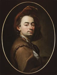 Auto-retrato - Auto-retrato - Petr Brandl (Peter Johannes ou Jan Petr Brandl) (1668-1735). Óleo sobre tela, ca. 1698, Galeria Nacional, Praga.