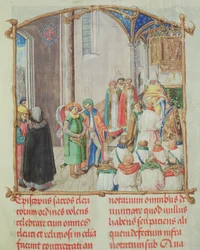 Ordenação sacerdotal, do Pontifical do bispo Erasmus Ciołek, c. 1510
