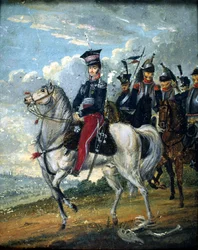 Príncipe Josef Anton Poniatowski (1763-1813) com guias, c.1813