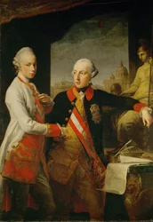 Os irmãos José e Leopoldo, filhos da imperatriz Maria Theresia e do imperador Francisco Estêvão de Lorena (óleo sobre tela)