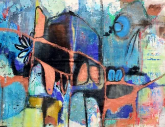 Criatura Azul Abstrata