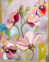 Flores abstratas coloridas