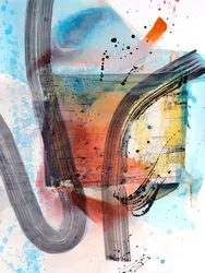 Gestos abstratos coloridos
