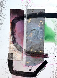 Colagem abstrata texturada