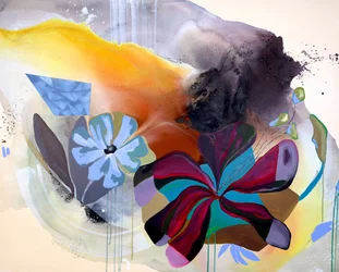 Flor abstrata vibrante