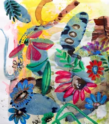 Flores abstratas vibrantes