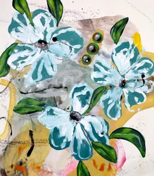 Flores abstratas vibrantes