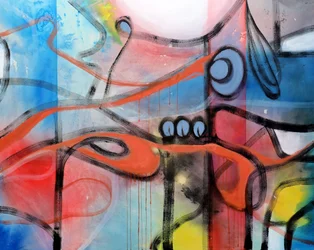 Fluxo abstrato vibrante