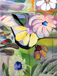 Flores abstratas vibrantes