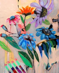 Flores abstratas vibrantes