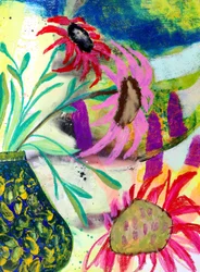 Flores abstratas vibrantes
