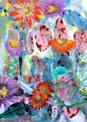 Flores abstratas vibrantes