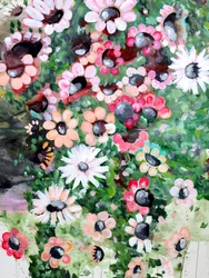 Flores vibrantes do jardim
