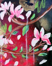 Flor de magnólia vibrante
