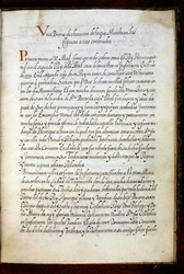 Uma página de uma história das peregrinações das freiras de Syon, compilada em Lisboa no início do século XVII