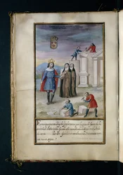 Construção do convento de Syon, de uma história das peregrinações das freiras de Syon, compilada em Lisboa no início do século XVII